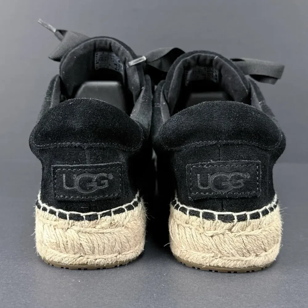UGG Brianna Women’s 9.5 Black Suede Espadrille Sneakers Casual Comfort Shoe
